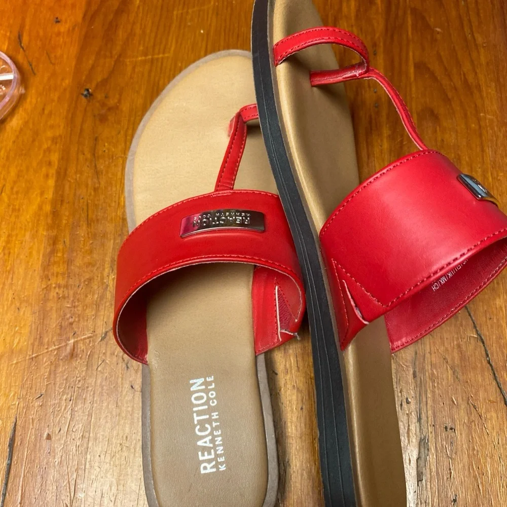 Kenneth Cole Reaction Red Slide Sandals